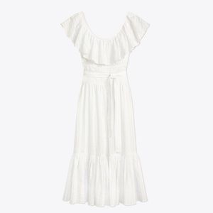 Tory Burch white seersucker dress